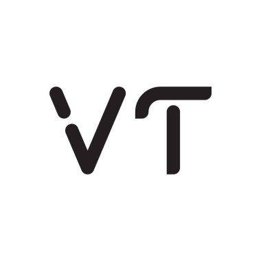 vt ilk harf vektör logo simgesi