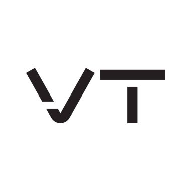 vt ilk harf vektör logo simgesi