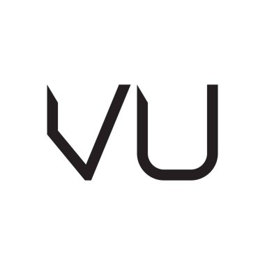 vu ilk harf vektör logo simgesi