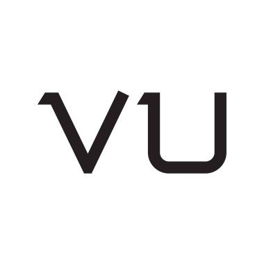 vu ilk harf vektör logo simgesi