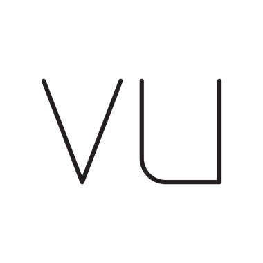 vu ilk harf vektör logo simgesi