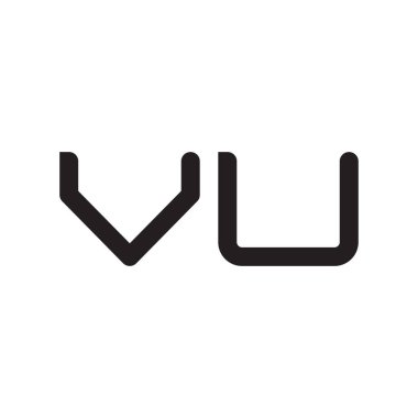 vu ilk harf vektör logo simgesi