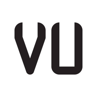 vu ilk harf vektör logo simgesi