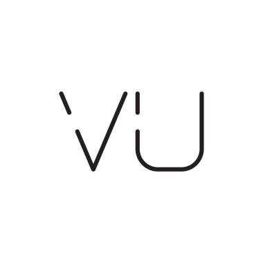 vu ilk harf vektör logo simgesi