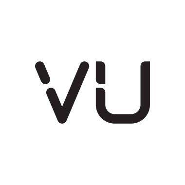 vu ilk harf vektör logo simgesi