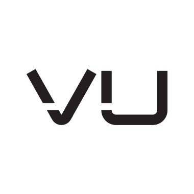vu ilk harf vektör logo simgesi