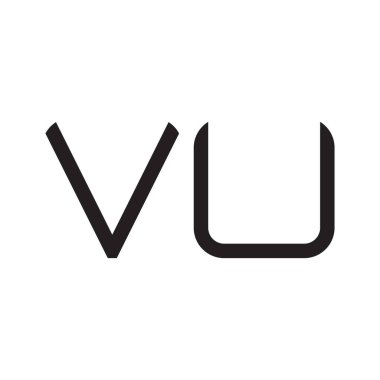 vu ilk harf vektör logo simgesi