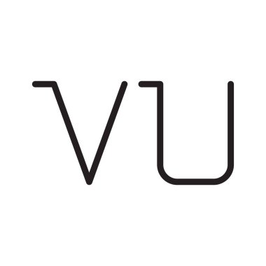 vu ilk harf vektör logo simgesi
