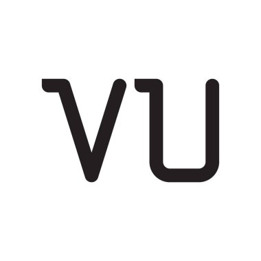 vu ilk harf vektör logo simgesi