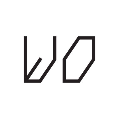 ilk harf vektör logo simgesi