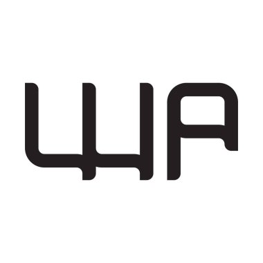 wp ilk harf vektör logo simgesi