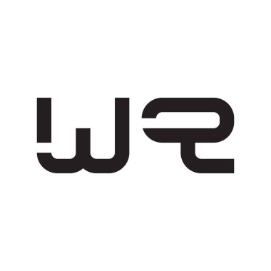 wq ilk harf vektör logo simgesi