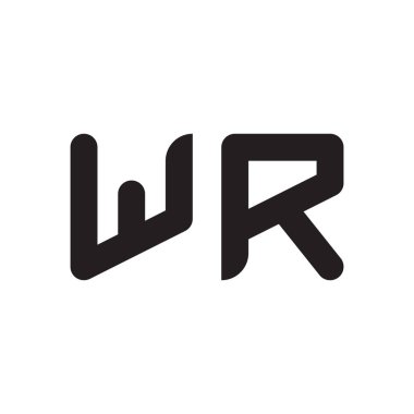 wr ilk harf vektör logo simgesi
