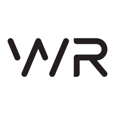 wr ilk harf vektör logo simgesi