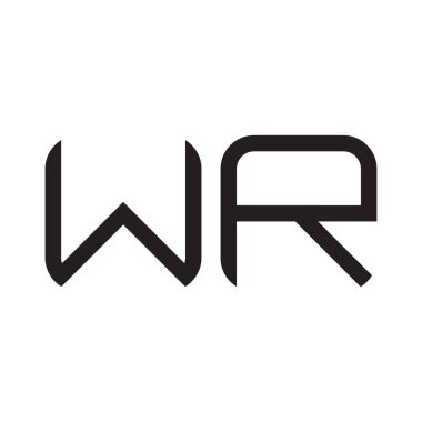 wr ilk harf vektör logo simgesi
