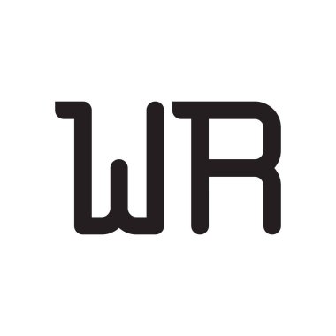wr ilk harf vektör logo simgesi
