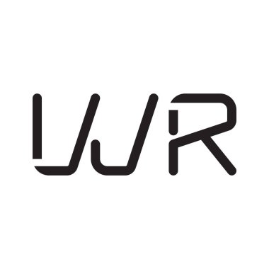 wr ilk harf vektör logo simgesi