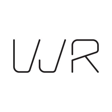 wr ilk harf vektör logo simgesi