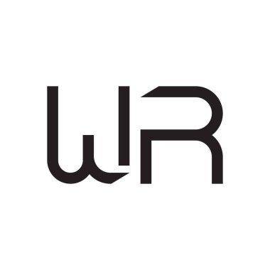 wr ilk harf vektör logo simgesi