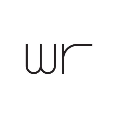 wr ilk harf vektör logo simgesi