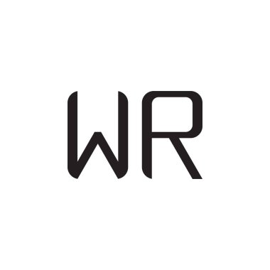 wr ilk harf vektör logo simgesi