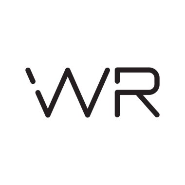 wr ilk harf vektör logo simgesi