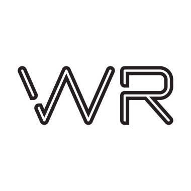 wr ilk harf vektör logo simgesi