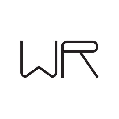 wr ilk harf vektör logo simgesi