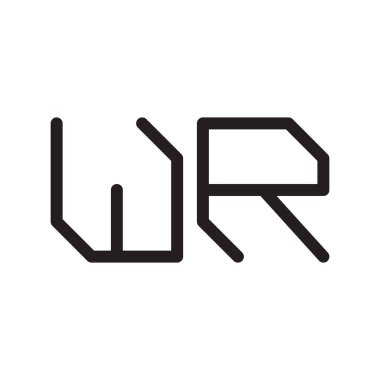 wr ilk harf vektör logo simgesi
