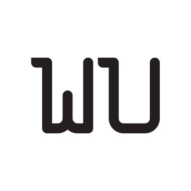 Wu ilk harf vektör simgesi simgesi