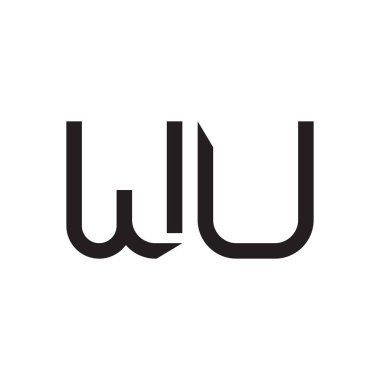 Wu ilk harf vektör simgesi simgesi