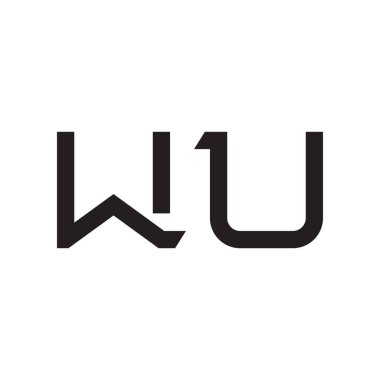 Wu ilk harf vektör simgesi simgesi