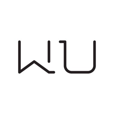 Wu ilk harf vektör simgesi simgesi