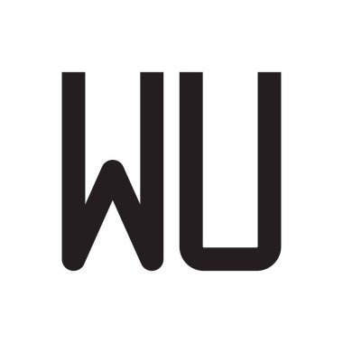 Wu ilk harf vektör simgesi simgesi