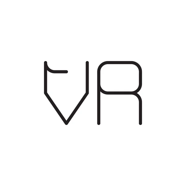 Vr頭文字ベクトルロゴアイコン — ストックベクタ