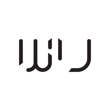 Wu ilk harf vektör simgesi simgesi