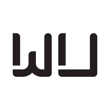 Wu ilk harf vektör simgesi simgesi