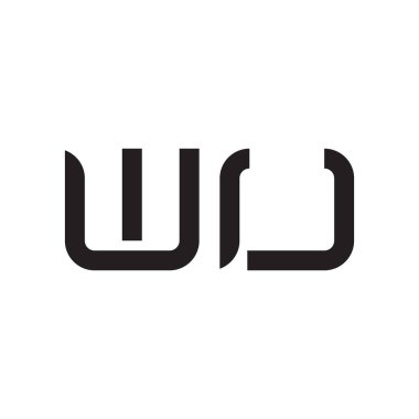 Wu ilk harf vektör simgesi simgesi