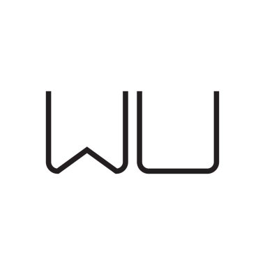 Wu ilk harf vektör simgesi simgesi