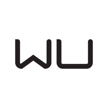 Wu ilk harf vektör simgesi simgesi