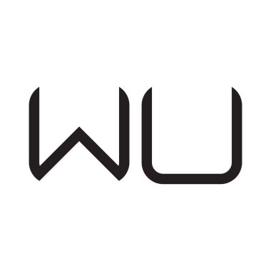 Wu ilk harf vektör simgesi simgesi
