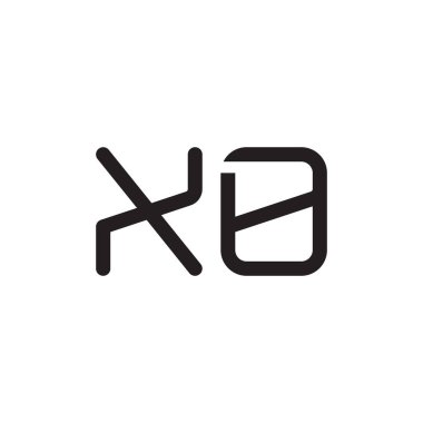 xo ilk harf vektör logo simgesi