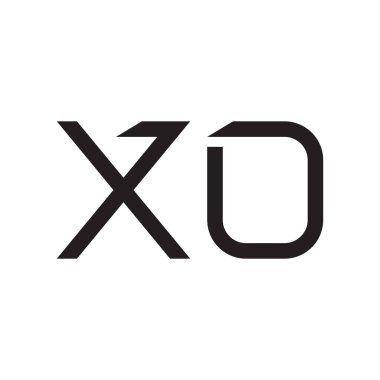 xo ilk harf vektör logo simgesi