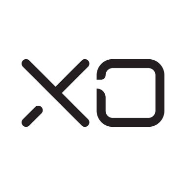 xo ilk harf vektör logo simgesi