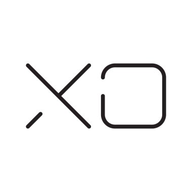 xo ilk harf vektör logo simgesi