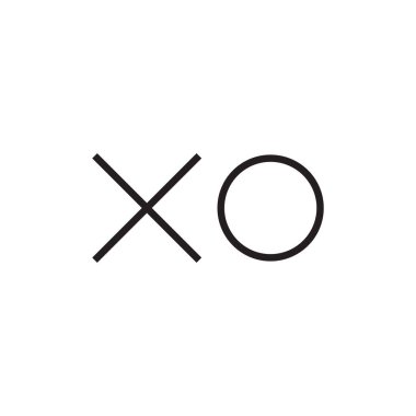 xo ilk harf vektör logo simgesi