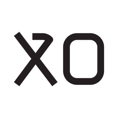 xo ilk harf vektör logo simgesi