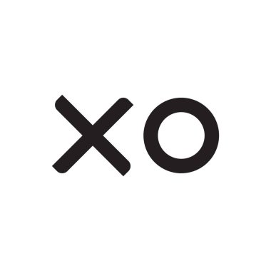xo ilk harf vektör logo simgesi