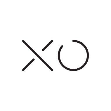 xo ilk harf vektör logo simgesi