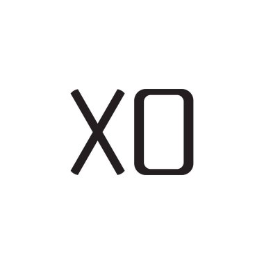 xo ilk harf vektör logo simgesi